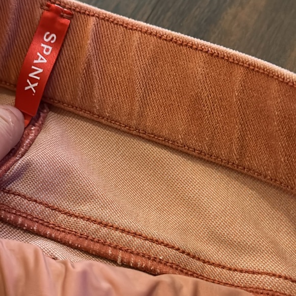 Spanx Jeggings Jean-ish Ankle Leggings Coral Color Size Medium - Picture 6 of 12